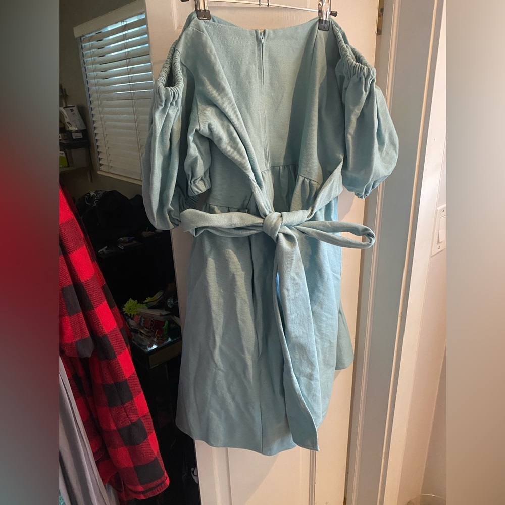 Fashion Brand Company Light Blue Off-Shoulder Mini Dress - Picture 8 of 16